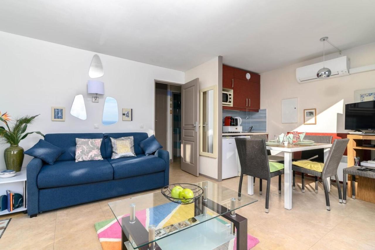 Air-Conditioned Apartment With Sea View Furnished Terrace & Parking Cap-d'Ail Buitenkant foto