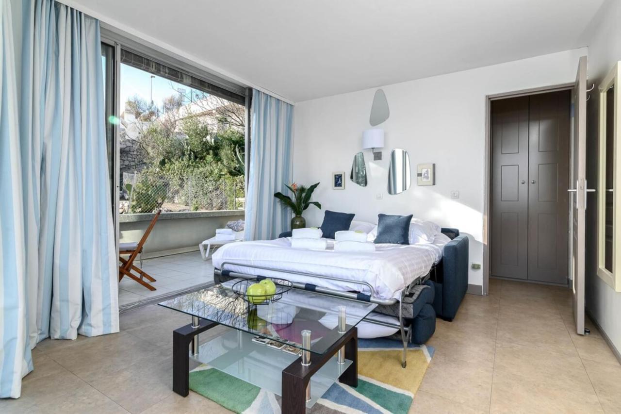 Air-Conditioned Apartment With Sea View Furnished Terrace & Parking Cap-d'Ail Buitenkant foto