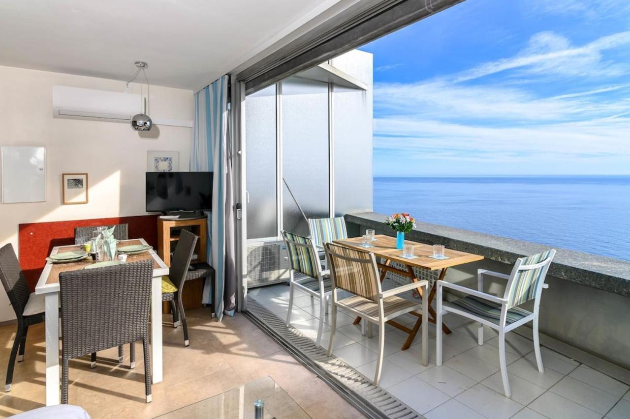 Air-Conditioned Apartment With Sea View Furnished Terrace & Parking Cap-d'Ail Buitenkant foto