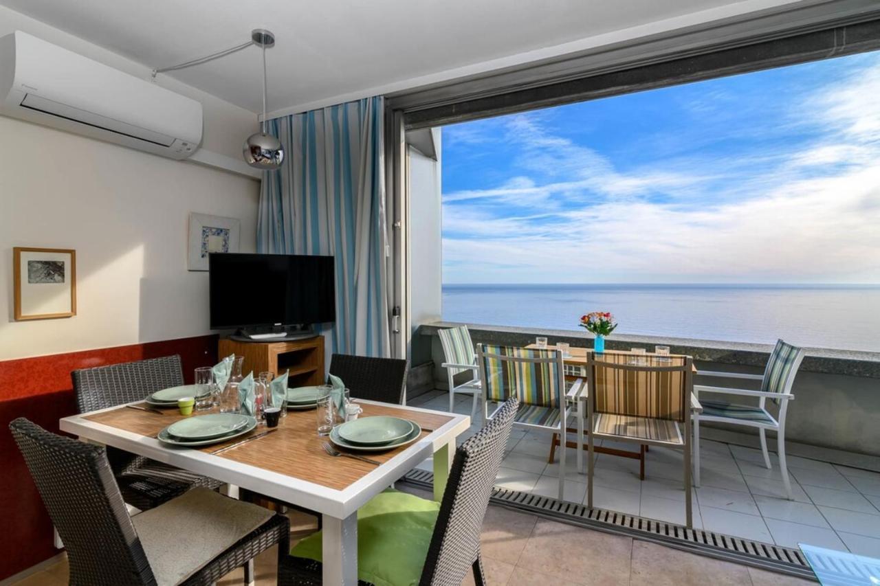 Air-Conditioned Apartment With Sea View Furnished Terrace & Parking Cap-d'Ail Buitenkant foto