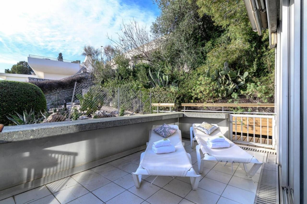 Air-Conditioned Apartment With Sea View Furnished Terrace & Parking Cap-d'Ail Buitenkant foto